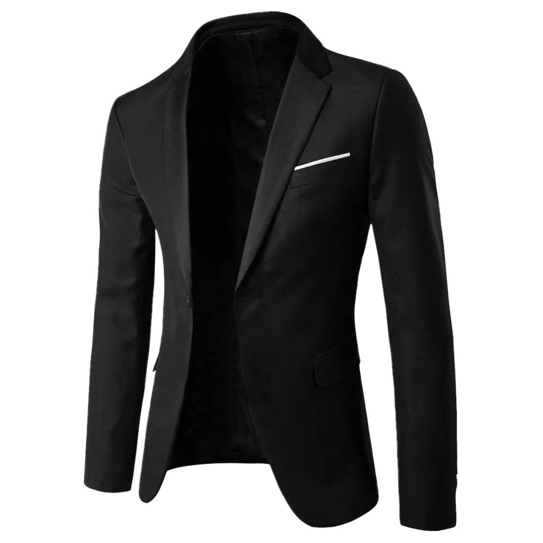 Men's Workwear Blazer Casual Spring Male Pocket Buesiness Slim Fit One Button Closure Uniform ZJFS-02020001
