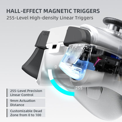 MACHENIKE G5Pro Max SE Gaming Controller With Charging Dock Optional Hall Effect Joysticks Triggers RGB Light Wireless Gamepad