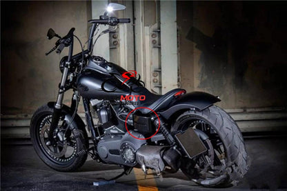 Motorcycle Black Battery Side Fairing Frame Covers Cap For Harley Dyna Street Fat Bob Super Glide Wide Glide Switchback FLD FXD