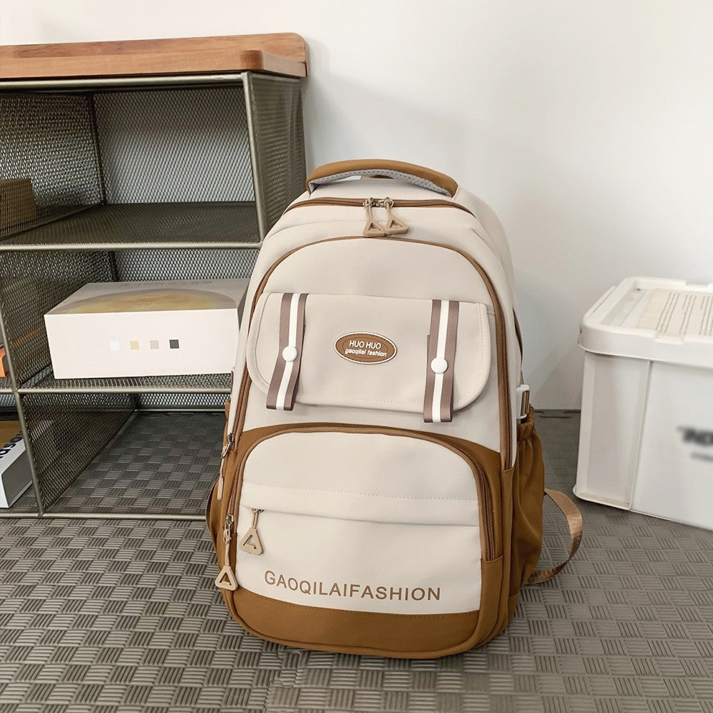Mochila de Computador Original, Grossa e de Grande Capacidade, Estilo Universitário, Adequada para Estudantes Universitários em Deslocamento, Mochila Portátil para Atividades ao Ar Livre