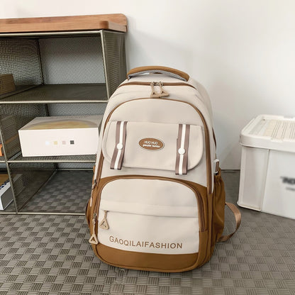 Mochila de Computador Original, Grossa e de Grande Capacidade, Estilo Universitário, Adequada para Estudantes Universitários em Deslocamento, Mochila Portátil para Atividades ao Ar Livre