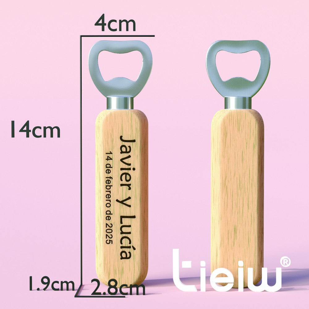 12PCS Custom Wedding Gift Bottle Opener Wedding Favors for Guests Personalized Wooden Opener as Gift for Wedding Decoration