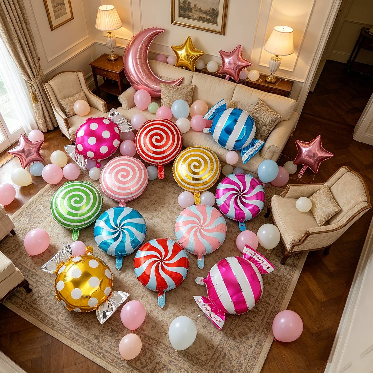 Candy Foil Balloon Set Birthday Party Candy-theme Decoration Birthday Banquet Carnival Event Baby Shower Arch Decoration