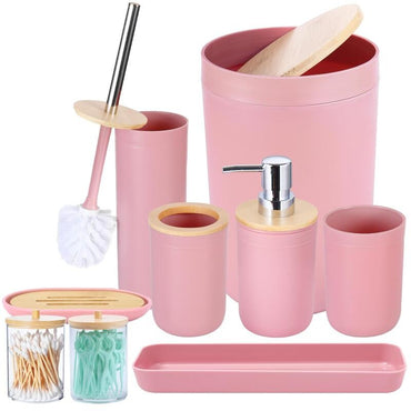 5 pcs/ 9 PCS Bathroom Accessories Set,   with Trash Can, Soap Dispenser and Toothbrush Holder