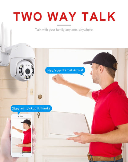 Ycc365 Plus 1080P PTZ Wifi IP Camera Outdoor 4X Digital Zoom AI Human Detect Wireless Camera Audio Security CCTV Wifi Monitor