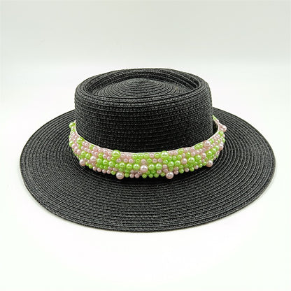 Bucket hat letters summer ladies bucket hat sun hat ladies straw hat fedora hat European men and women hat letters
