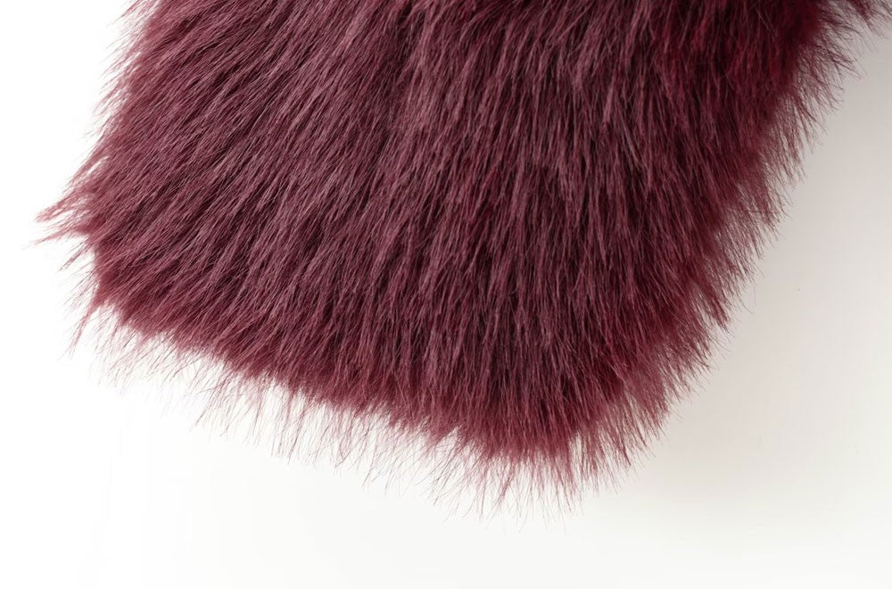 Women's Thick Warm Faux Fur Cropped Jacket, O Neck, Long Sleeve, Female Outerwear, Chic Tops, Fashion