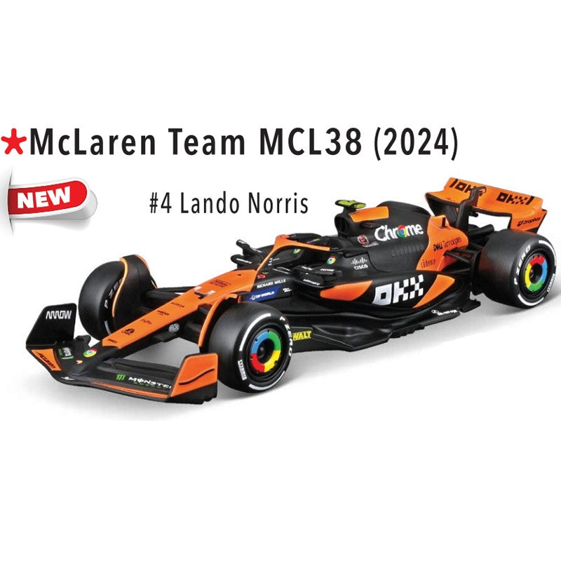 Novo 2025 F1 Bburago 1:43 Mclaren Mcl39 Miami Gp Monaco Gp Amg W16 F1 Liga Miniatura Modelo Diecast F1 Campeão Mcl38 Brinquedos Presente