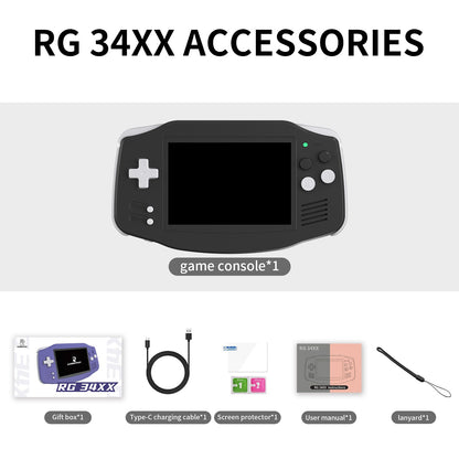 Anbernic RG34XX Handheld Game Console 3.4 inch IPS 720*480 Screen Linux System HDMI Compatible 3500 mAh Video Game Console