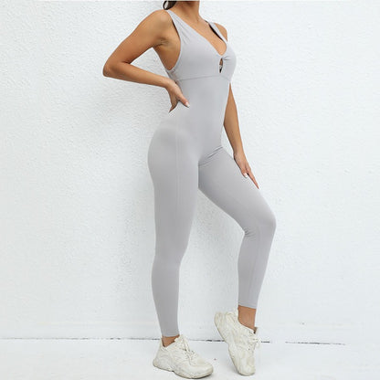 Sportswear Woman Gym Fitness Overalls Sporty Jumpsuit Women NEW Sport Set Women Yoga Clothes One Piece Outfit Purple Red