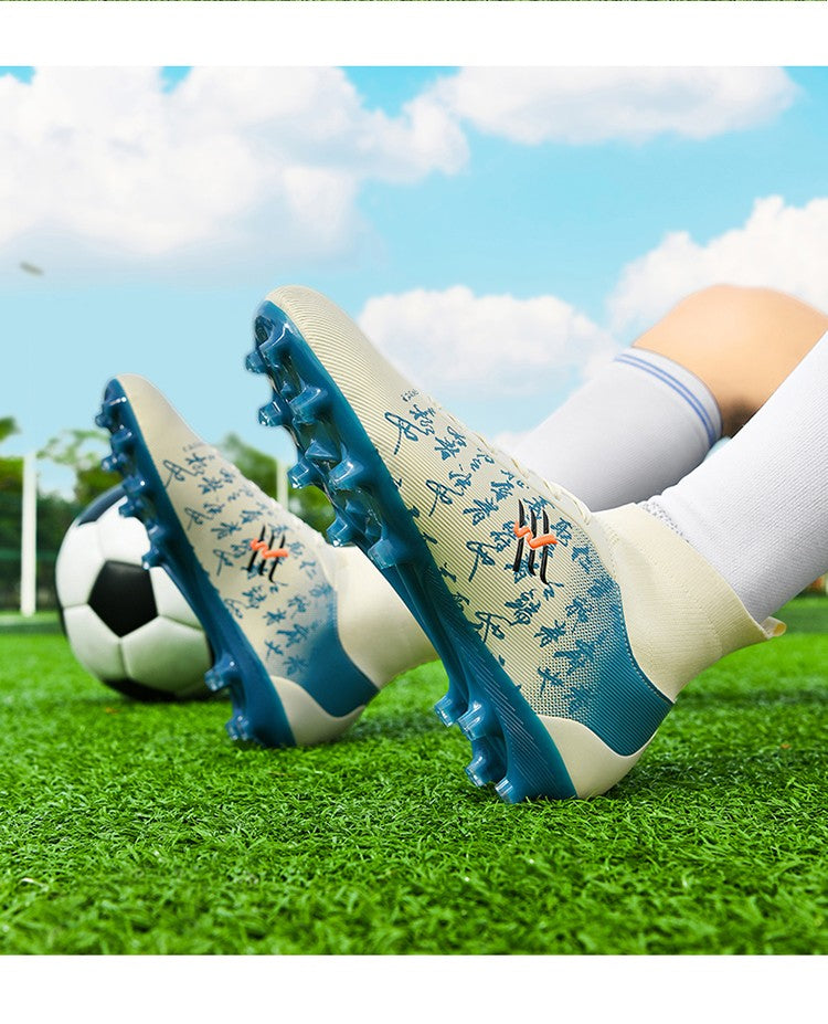 New Soccer Boots Men Football Shoes Cleats Professional Soccer Shoe High-Tops Non-Slip Spikes for Big Boys Wide Training Sneaker