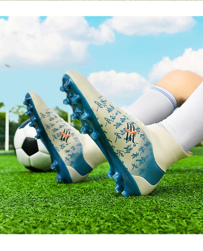 New Soccer Boots Men Football Shoes Cleats Professional Soccer Shoe High-Tops Non-Slip Spikes for Big Boys Wide Training Sneaker