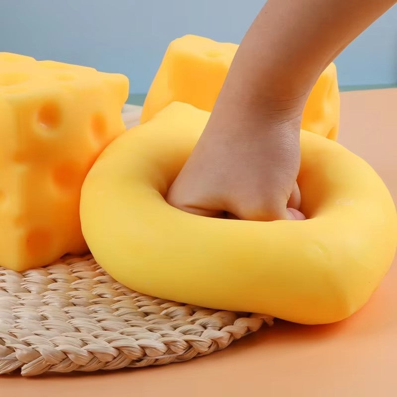 Giant Cheese Squishy Slow Rising Stress Relief Toy Soft Squeeze Toy for Adults Kids Anxiety Relief Fidget Toy Squishy