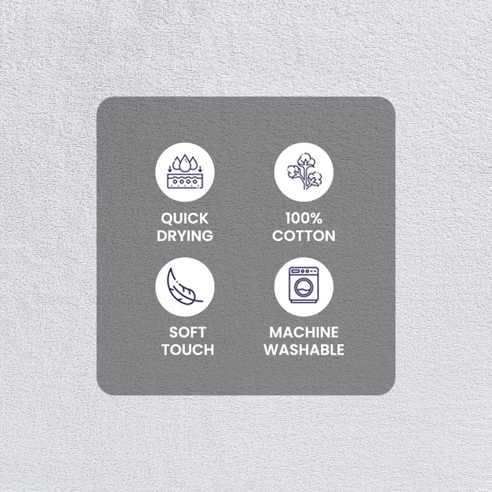 10 Piece Cotton Towel Set Soft Absorbent Quick Dry Bath Towels Hand Towels Washcloths Durable Popcorn Textured Border Bathroom