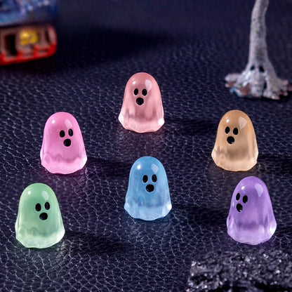 10/20/50pcs Luminous Ghost Figures Glowing At Night Action Figure Mini Micro Landscape Miniatures Halloween Decoration Gifts