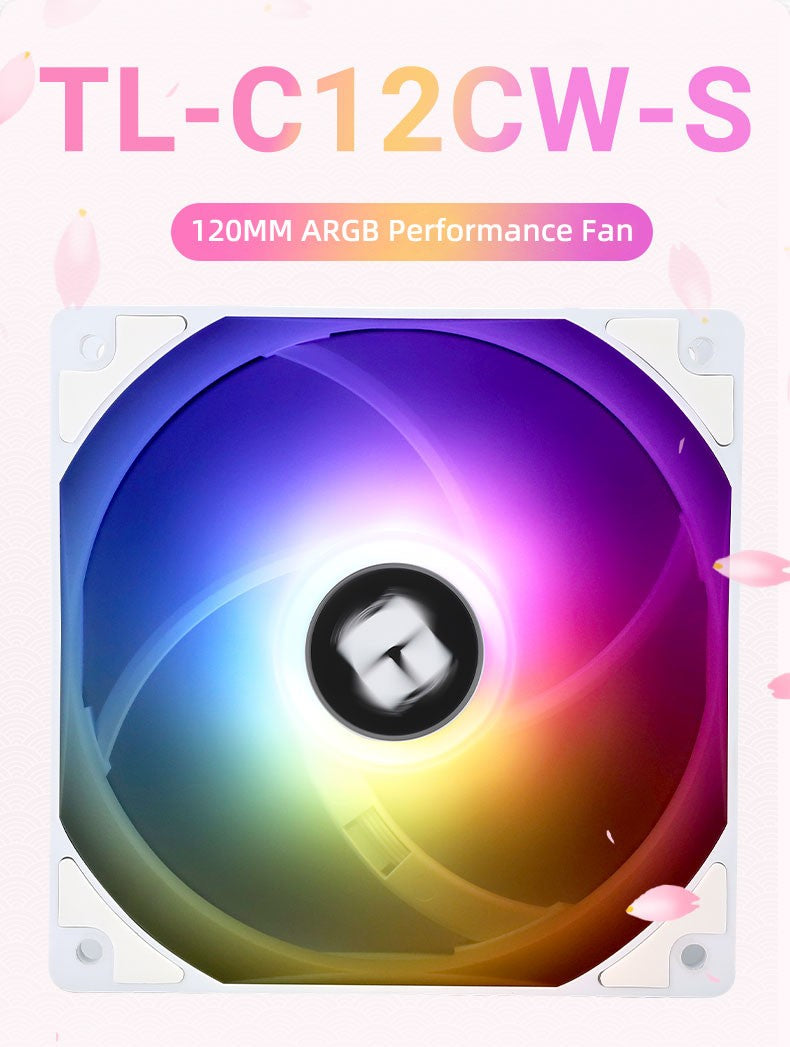 Thermalright TL-C12C PC Cooling Fan 120mm 5V 3PIN ARGB Computer Case Fan 4pin PWM 1550RPM Adjustable Speed 12cm CPU Cooler Fan