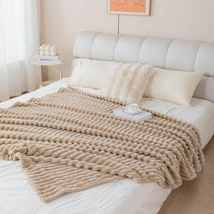 1pc soft and skin friendly warm blanket, suitable for bedrooms, sofa covers, camping and travel, multifunctional blanket
