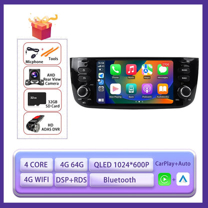 6.2 " Android 15 Auto Carplay Radio For Fiat Linea Punto EVO 2012-2015 Stereo Car Radio Multimedia Player GPS Navi Screen Tools