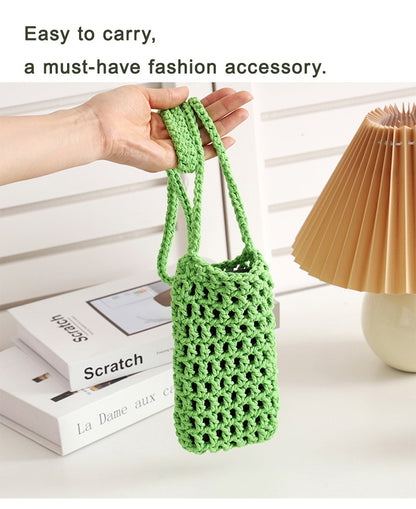 Handmade Crossbody Phone Purse - Openwork Shell Design Tote, Handmade Crossbody Phone Purse,Crochet Beach Bag