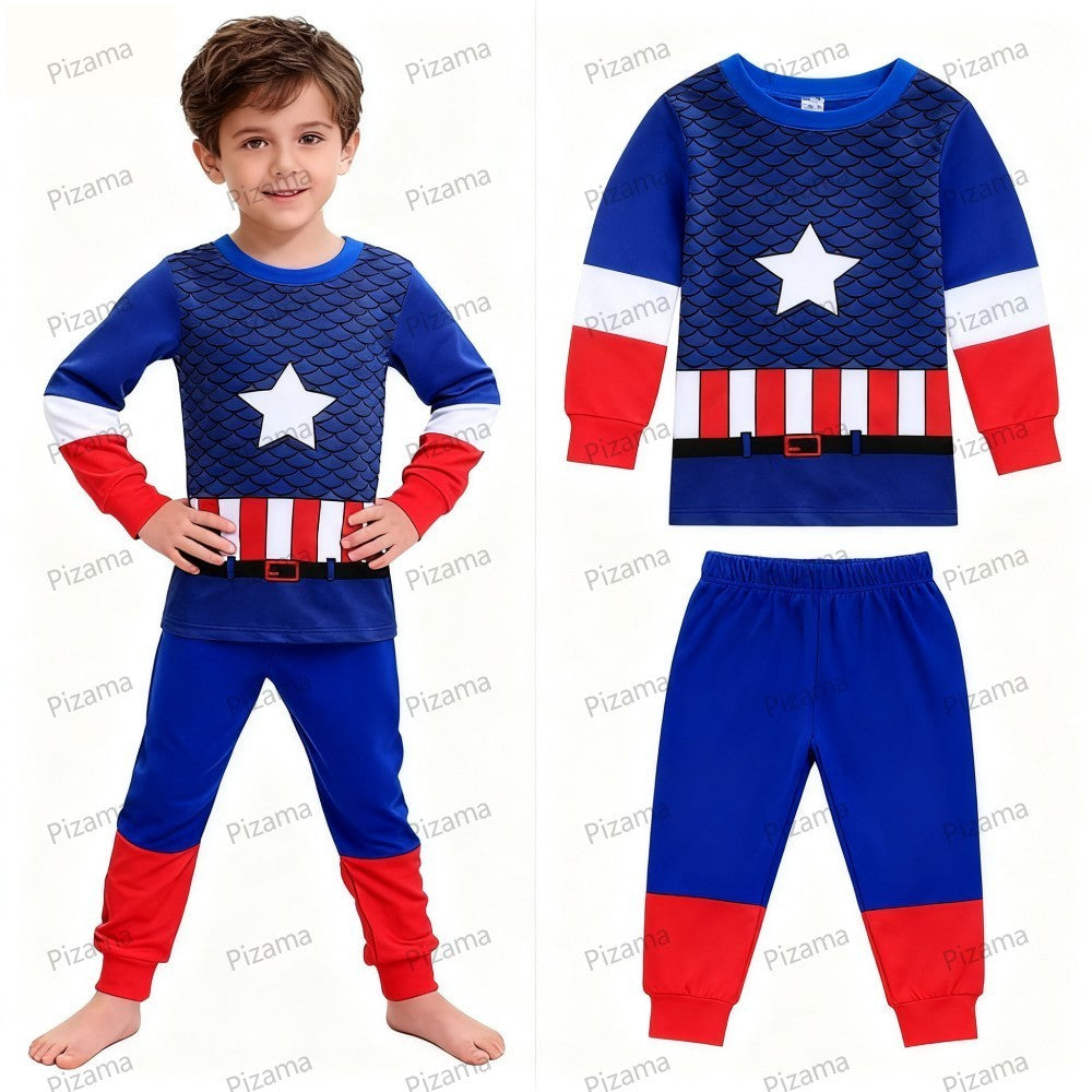 Autumn Winter 100 Cotton Full Sleeve Baby Minnie Mouse Pajamas Sets Children's Sleepwear Kids Pyjamas Pixar McQueen Kids Clothes