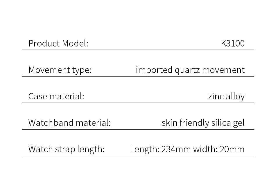 Minimalism Watch For Women 41mm Case with PVD Finish Rubber Strap