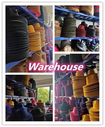 Suede Top Hat 9.5cm Wide Brim Fedora Hat Men Women Autumn Winter Felt Jazz Hats Classic Church Fedoras Chapeau Sombrero Mujer