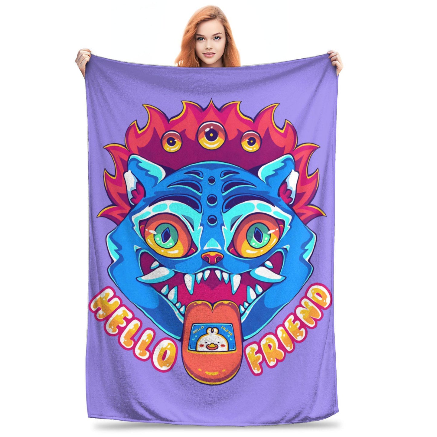 Kpop Demon Hunters Zoey Huntrix Blankets  Plush Vintage Soft Throw Blankets for Bedspread Summer,