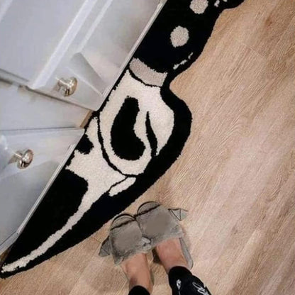 Clearance Deal Skull Knife Carpet Horror Scary Scream Bedside Rug Wear Resistant Cashmere Home Bedroom Decorative Carpet
