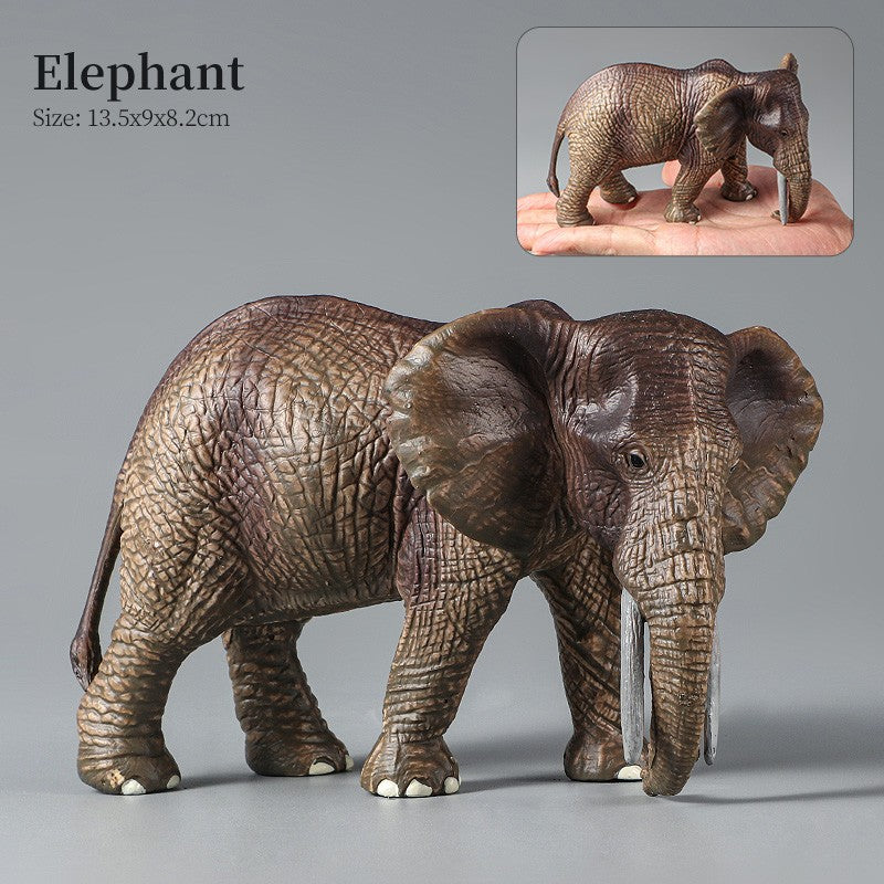 Conjunto de Brinquedos Montessori de Animais Selvagens - Leão Elefante Antílope Miniaturas de Animais Figuras de Ação Zoológico Presente Educacional para Crianças