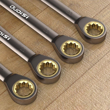 1 Chave de Catraca Dourada, Chave Universal Flexível com Torque para Ferramentas de Reparo Automotivo, Ferramenta Manual Métrica Multi Antiderrapante