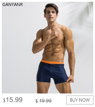 GANYANR Brand Swimming Trunks Swimwear Men Sunga Swimsuit Bikini Gay Sexy Swim Shorts Plaid Briefs Low Waist Bulge Pouch 2017