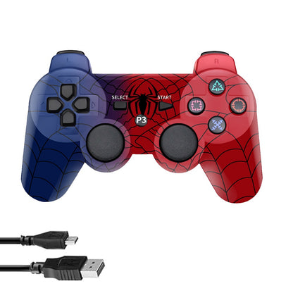 Wireless Controller for Spider-Man PS3 Dual Analog Rechargeable Game Controller for P3 Console with Cable Dual Vibration