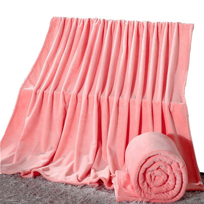 Spring Winter Winter Flannel Blanket Fluffy Warm Soft Sofa Cover Bedspread Solid Blue Black Coral Fleece Plush Blankets For Beds