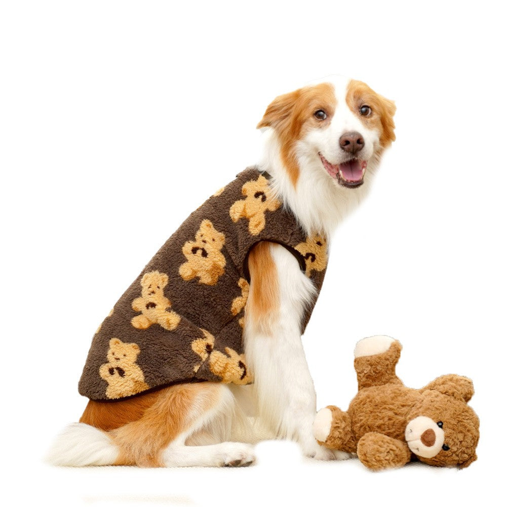 M-7GG Roupas de flanela quentes para animais de estimação Inverno Casaco para cães e gatos Roupa para animais de estimação 5-35kg Bichon Bulldog Francês Roupas Pijama