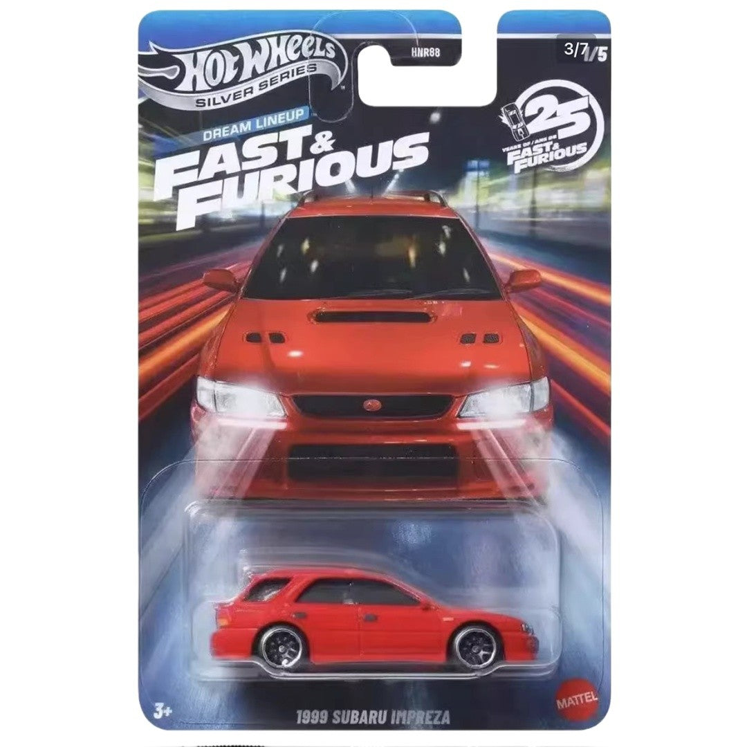 Hot Wheels Série Prata 2026Fast & Furious Dream Lineup Subaru Chevy Ford Camaro Nissan Carro de Liga Fundida em Escala 1:64 Presente Colecionável