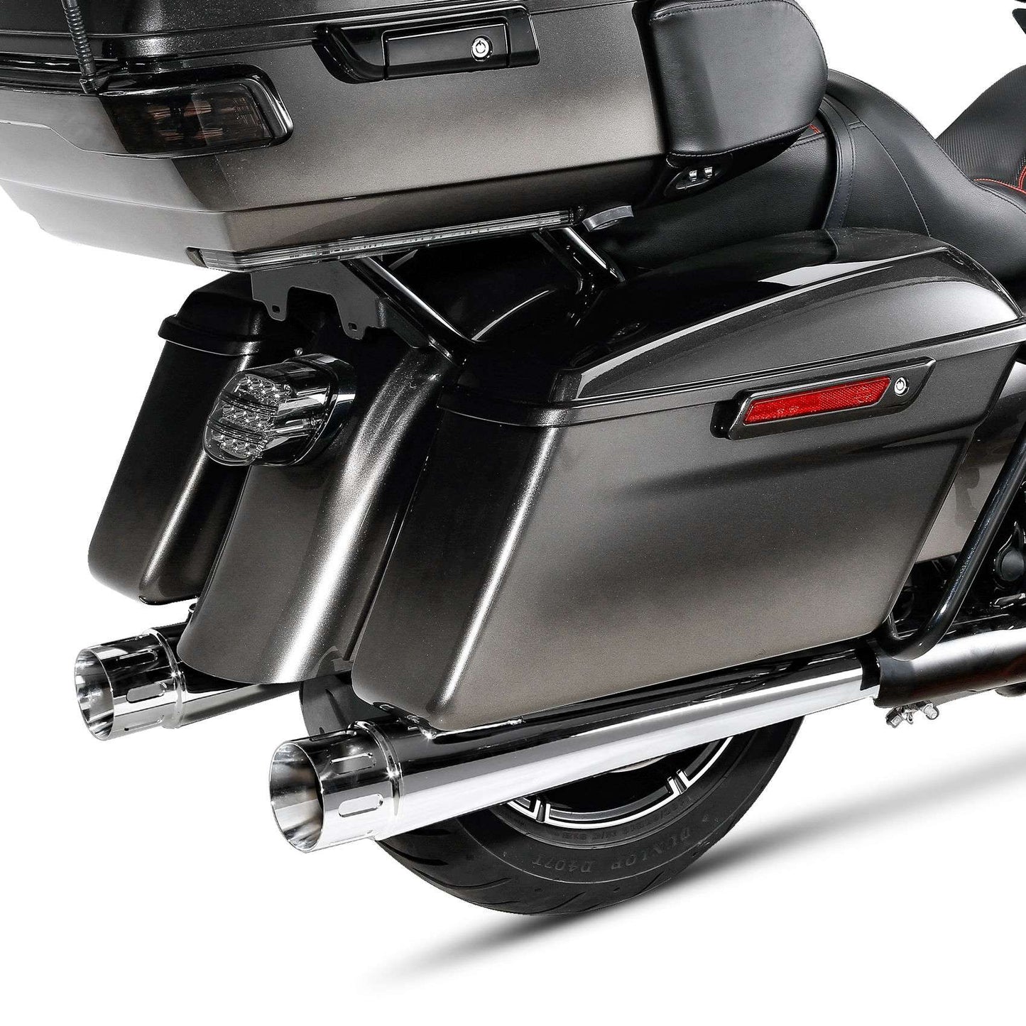 Motorcycle 4" Slip-on Mufflers Exhaust Pipes For Harley Touring Electra Street Glide 1995-2016
