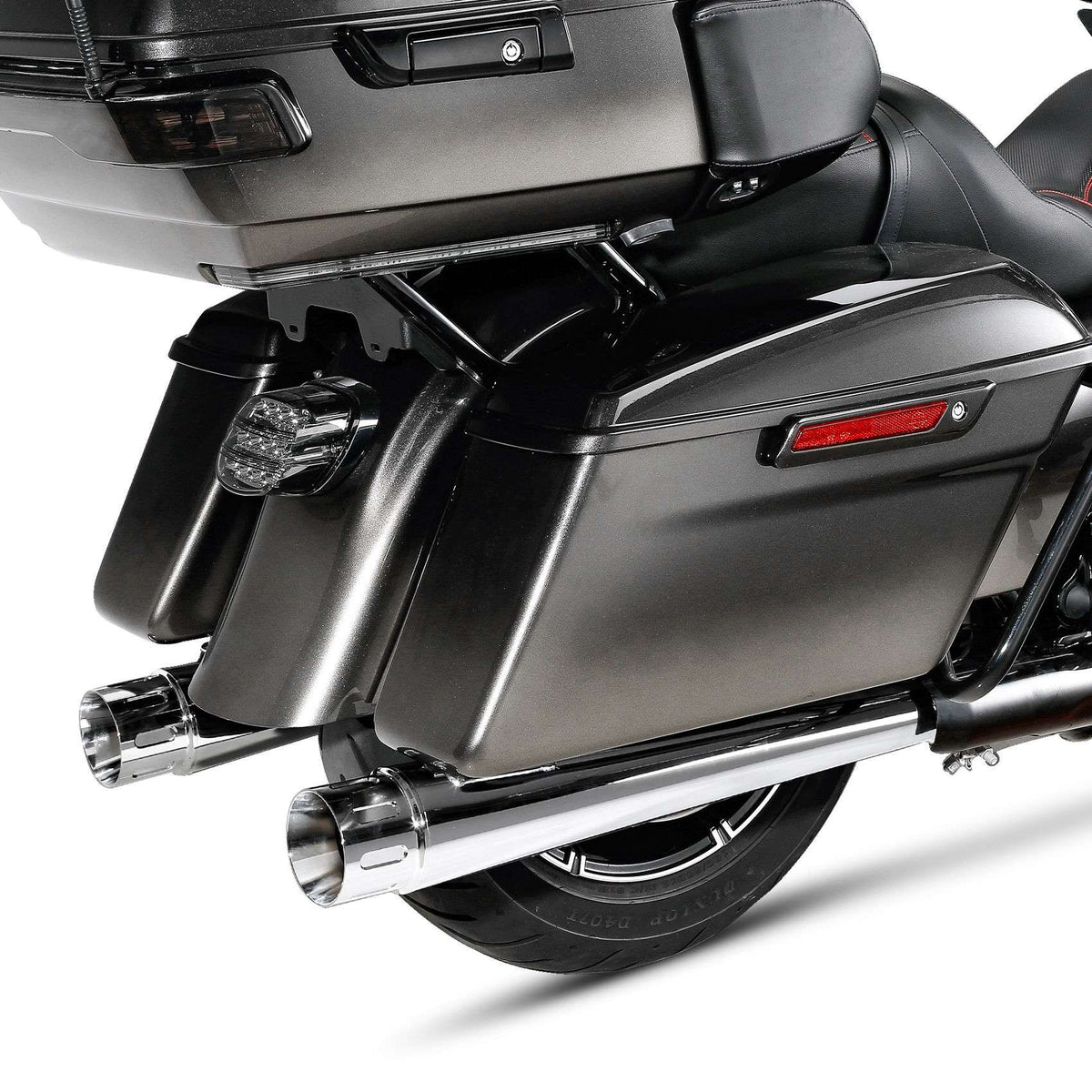 Motorcycle 4" Slip-on Mufflers Exhaust Pipes For Harley Touring Electra Street Glide 1995-2016