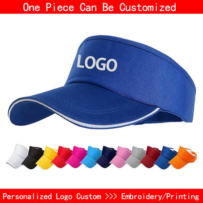 Custom Sun Hat Personalized Tennis Caps Adjustable Beach Hat Men Women Outdoor Sports Golf Hat Embroidery Print DIY Team Logo