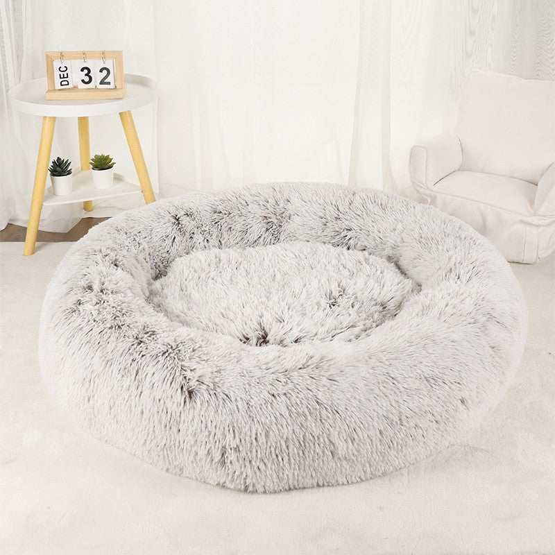 Cama para Cachorro, Donut Grande Redondo, Cesta Pelúcia de Inverno para Cães Médios, Acessórios, Casinha Fofa, Pequeno, Filhote, Animais de Estimação, Gato, Produtos