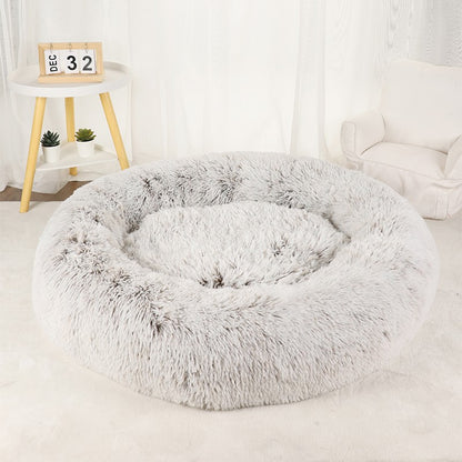 Cama para Cachorro, Donut Grande Redondo, Cesta Pelúcia de Inverno para Cães Médios, Acessórios, Casinha Fofa, Pequeno, Filhote, Animais de Estimação, Gato, Produtos