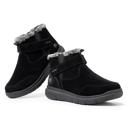 Fitville Men's Boots Winter Wide Version Outdoor Lightweight Snow Boots Men's Waterproof & Non-Slip Thick Warm Thick Fur