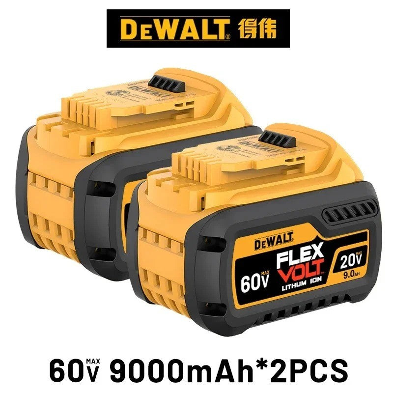Bateria Original DeWALT 20V/60V 6Ah 9Ah MAX FlexVolt para Ferramenta Elétrica DCB606 DCB205 DCB206 DCB209 DCB182 com Carregador