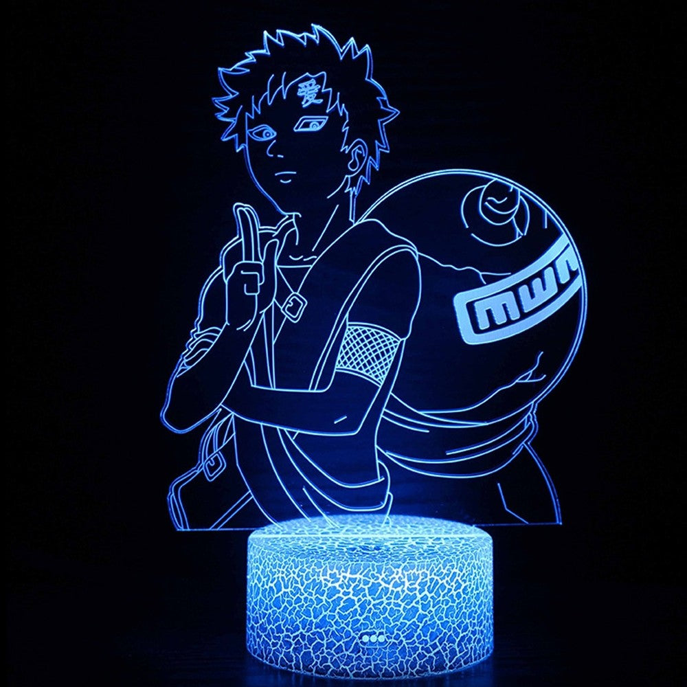 Anime Naruto Uzumaki LED Night Light Toys Akatsuki Kakashi Hatake Kid Bedroom Nightlight Itachi Uchiha 3D 7/16 colors Lamp Decor