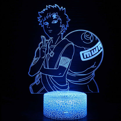Anime Naruto Uzumaki LED Night Light Toys Akatsuki Kakashi Hatake Kid Bedroom Nightlight Itachi Uchiha 3D 7/16 colors Lamp Decor