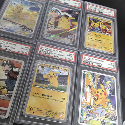 DIY PTCG Cartas de Classificação Coleção de Cartas POKEMON JAPONÊS CHINÊS CBB1 SM PROMO CAPITÃO PIKACHU Cartas de Classificação de 10 Pontos Presente de Jogo