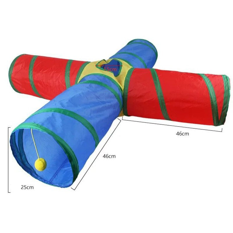Túnel para Gatos Dobrável Túnel para Gatos Suprimentos para Animais de Estimação Brinquedo de Gato de Passar Túnel de Brincar Barril Perfurado Respirável para Papel de Barulho Interno