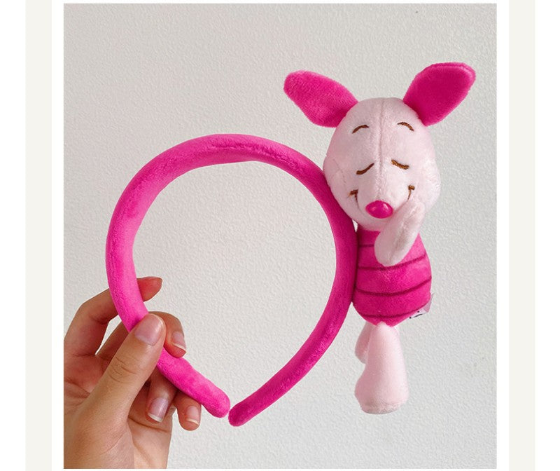 Disney Stitch Mickey Minnie Pelúcia Tiara Cocar Desenho Animado Anime Macio Moda Feminina Menina Acessório de Cabelo Princesa Presente