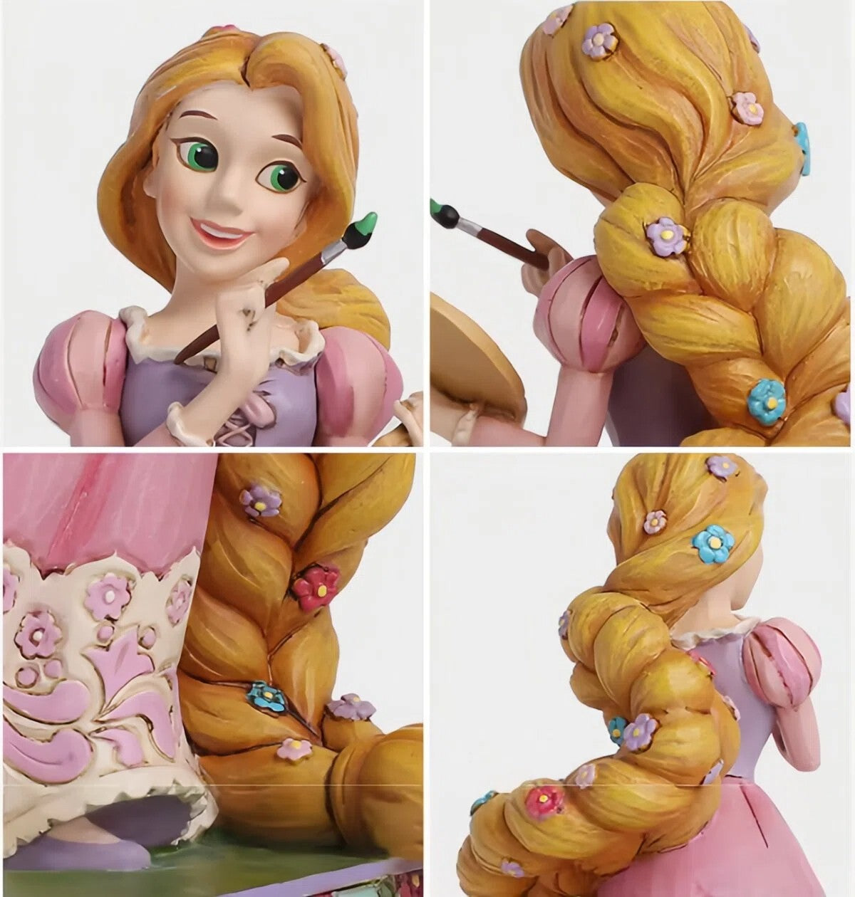 Novos produtos em estoque: Pinturas de personagens de desenho animado, Estatuetas de princesas de cabelo comprido, Brinquedos de estatuetas, Presentes surpresa de aniversário para meninas
