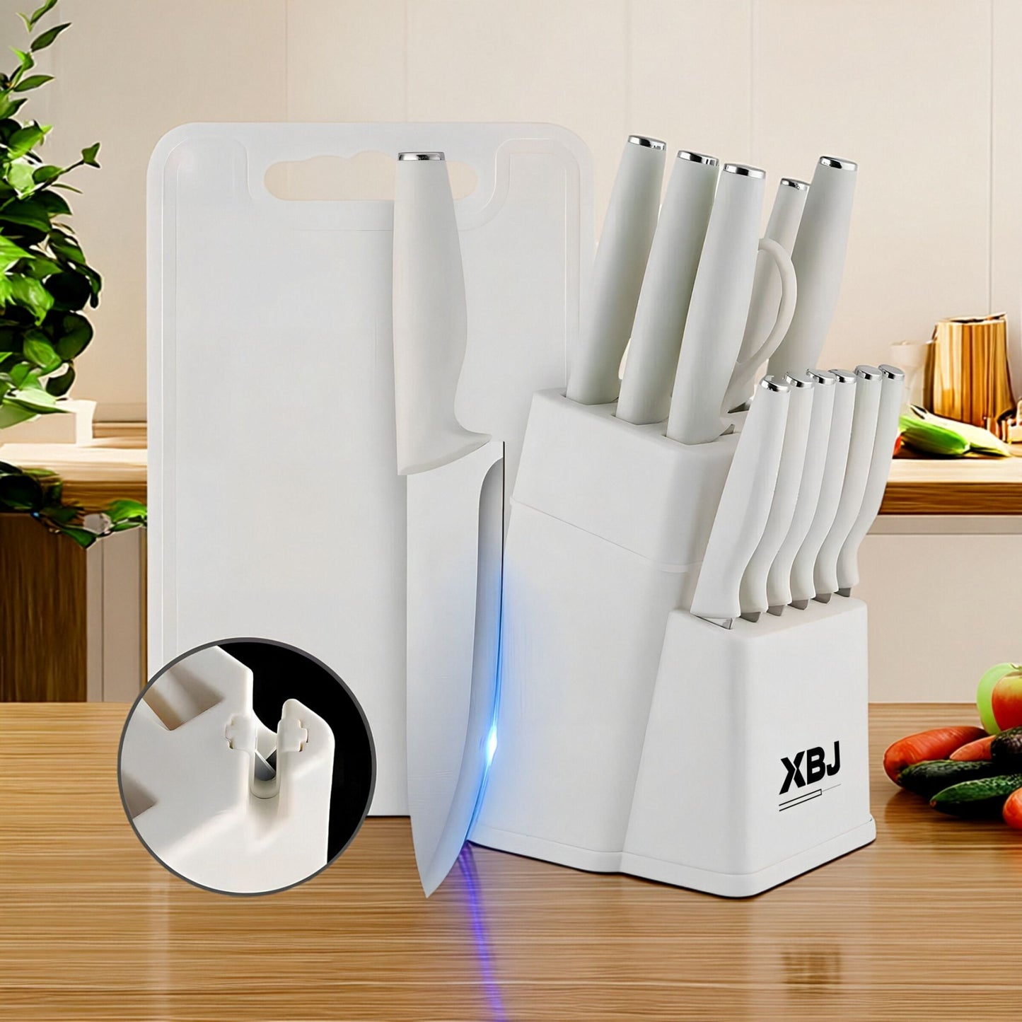 15 pieces kitchen stainless steel knife set, multi-purpose, ergonomic for long-term use without getting tired, all-round cutting