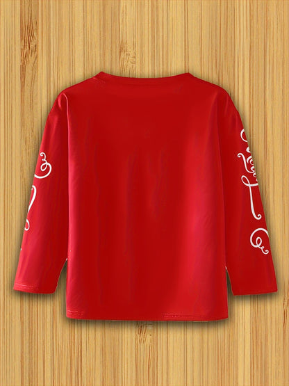 Children's Clothing Boys Tshirt Long Sleeve Santa Claus Print Children Spring Fall Clothes Stylish Christmas Party Girl Clothes